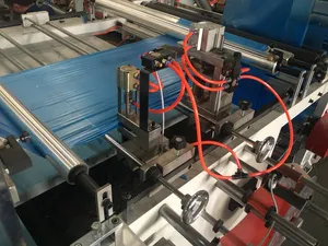 Automatic Plastic HDPE PE Poly Drawstring Draw String Rope-Through Rolling Bag Making Machine for Garbage Bag, Trash Bag