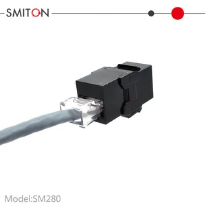 Black Color CAT6 CAT6A UTP 8p8c RJ45 Coupler Keystone Jack Adapter for Network Cabling System