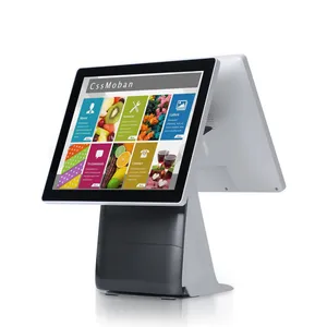 15.6 Inch All in One POS Machine Touch Screen Windows Android Tablet POS with Printer