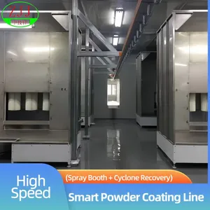 Computer-Controlled Powder Coating System (Spray Booth & Conveyor)