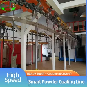 Computer-Controlled Powder Coating System (Spray Booth & Conveyor)