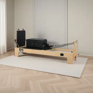 Customizable Oak Pilates Reformer Bespoke Hardwood Frame System