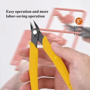 Micro Flush Cutter Sharp Micro Wire Cutter Side Cutter with Internal Spring and Soft PVC Handle