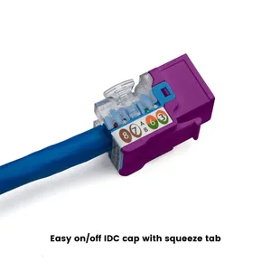 High-Speed Modular CAT6 CAT6A UTP RJ45 Keystone Jack for Ethernet Networking