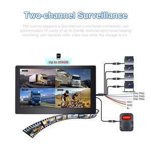 Fleet Safety 10" Touch Screen 4 Channel Bsd Monitoring DVR, Auto Loop Recording & Video Lock Function, Professional Factory Customized System