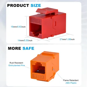 High Performance CAT6 RJ45 Modular Network Keystone Jack