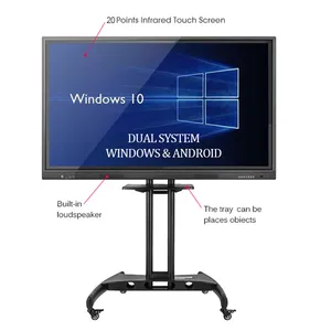 Six in One Functions Nano Blackboard 110 Inch Touch Screen Interactive Whiteboard PC Operating System