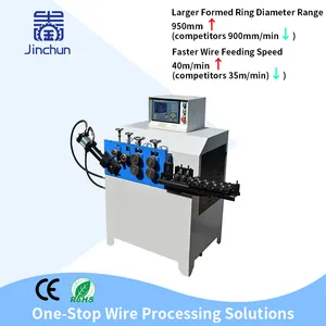 Compact Design Automatic Wire Ring Forming Machine with High Accuracy Bending System