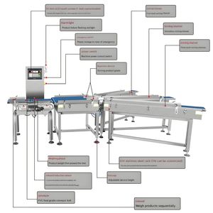 Hardware Parts Three-Level Sorting Function Weight Sorting Machine Belt Scale Sorting Machine