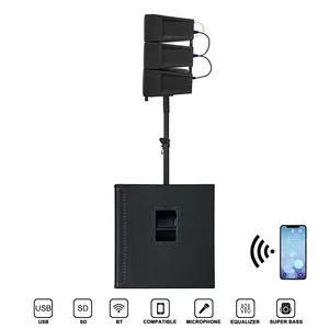 2000W 15" Vertical Active Array Line 2 Channel 1.1PA System