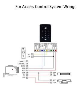 Sistema de Controle de Acesso Tudo-em-Um com Teclado de Senha, Painel de Leitor de Cartão, Controlador de Interruptor de Impressão Digital Eletrônico à Prova d'Água