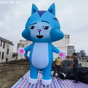 Figura Inflável de Gato Cartoon Personalizado - Decoração de Evento Personagem Prop Mascote Inflável de Gato