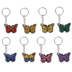 Chaveiro de Borboleta Personalizado - Design de Inseto em Borracha PVC de Anime