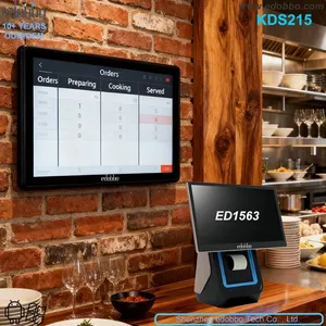 Modernes Android POS-Terminal 18.5/21.5 Zoll Touchscreen KDS-Monitor Stilvolles Aluminium Küchendisplaysystem