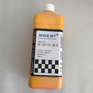 Wasserbasierte Tinte Gelbe Tinte IC-261yl Drucktinte Farbtinte für kontinuierlichen Tintenstrahldrucker