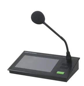 Estação de Controle do Sistema PA SIP com Tela Touch de 7 Polegadas, Função de Paging e Intercomunicação