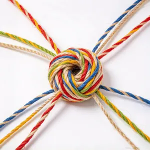 Bunte Hanfschnur, handgefertigte Lampenschirm-Flecht-Hanfschnur, Hanfschnur zur Dekoration von Leuchten