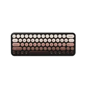 Conjunto de Teclado e Mouse Bluetooth Sem Fio com Cor Gradiente para Computador e Notebook Teclado Mecânico