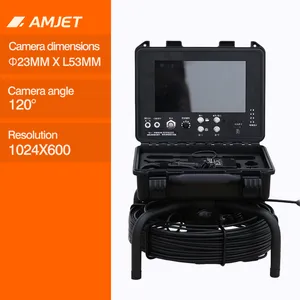 Amjet R8 Mini-Kamera mit 9-Inch LCD-Farbmonitor für Klempner