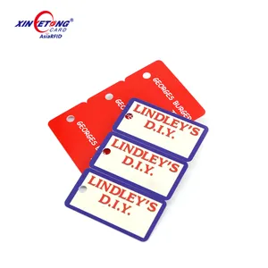 Tag de Chave Combo PVC Duplo Triplo Personalizado com Código de Barras Cartão de Chave