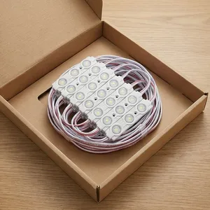 3LED Módulo 1W DC 12V Lâmpadas LED Brancas em Fitas Lente Quadrada para Caixa de Luz Publicitária Fachada de Loja Sinais Comerciais LED Módulo à Prova d'Água