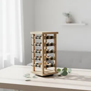 Drehbares Schmuckdisplay aus Holz für herausnehmbaren Organizer