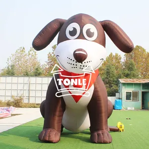 Modelo Inflável de Cachorro Gigante Personalizado / Grande Cachorro Cartoon Inflável para Publicidade