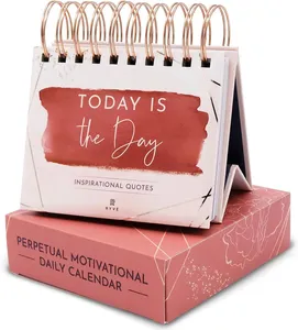 Mini inspirierende Schreibtischkalender mit benutzerdefiniertem Haftnotizset