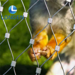 Rostfreies Edelstahlseilnetz für Zoo-Weggeländer