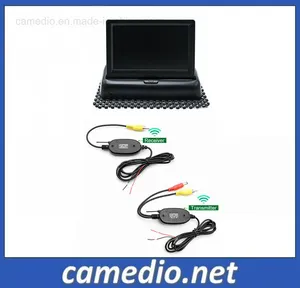 4.3 Sistema de Vídeo de Backup Sem Fio para Câmera de Carro com Monitor Dobrável