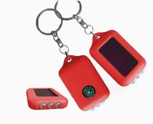 Solar Schlüsselanhänger Solarbetriebenes LED Taschenlampe Mini LED Taschenlampe Schlüsselanhänger Starker Licht