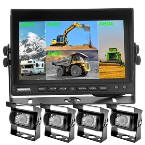 7 Polegadas HD 1080P Sistema de Monitoramento Traseiro de Segurança Veicular com Quadro Dividido em Quatro