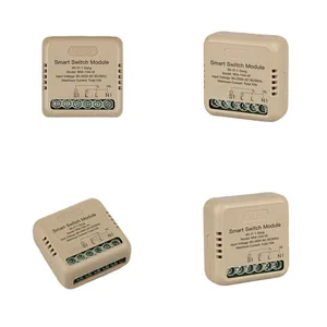 Módulo de Interruptor WiFi Inteligente Controle por Voz APP Tuya 16A Módulo de Relé de Parede DIY Suporte para Função de Intertravamento de Múltiplos Caminhos e Temporizador
