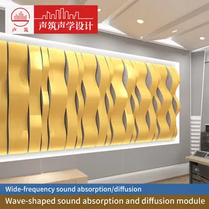 Schallabsorptions- und Diffusionsmodul in Wellenform Akustisches Schallabsorptions- und Diffusionsmodul