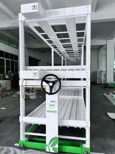 Racks Hidropônicos Verticais Multi-Cultivo Unifarm com Iluminação LED e Sistema de Controle de Drenagem Inteligente