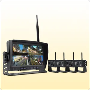 Sistema sem fio de monitoramento de ponto cego e visão traseira para marcha à ré de caminhão, com 24V de 7 polegadas