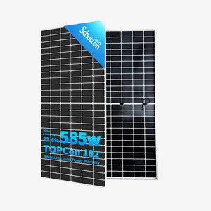 Compatibilidade de Rastreamento Mpp Estável 585W Módulo Solar para Todos os Principais Controladores de Carga Solar