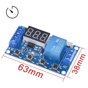 SLS Digitaler Zeitverzögerungsschalter Timer mit LED-Anzeige DC 12V 24V Relaismodul