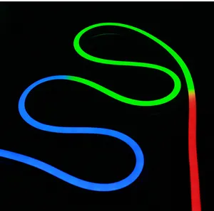 Iluminação de Neon LED RGB à Prova d'Água para Paisagens DC12V/24V Fita de Luz LED Multicolorida