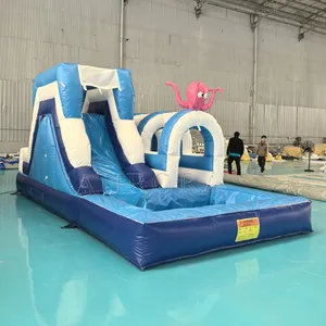 Deslizamento de Água Inflável para Exterior com Piscina