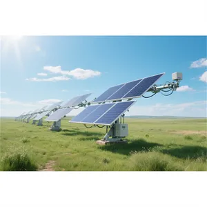 Einfache Installation PV-Modulstrukturhalterung Solar-Ground-Montagesystem nachverfolgbar verstellbar