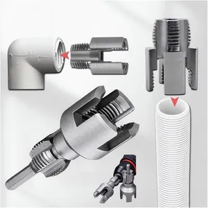 4 Punkte PVC-Rohrgewindeschneider-Kit internes und externes Gewinde schnelles Gewinde Tap Rohrgewindeschneider Wasserrohr-Bearbeitungswerkzeug