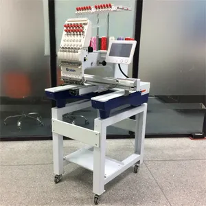 Máquina de Costura Computadorizada de Bordado Máquina de Bordado 12 Agulha Mini Automática para Boné Logo Máquina de Bordado Computadorizada