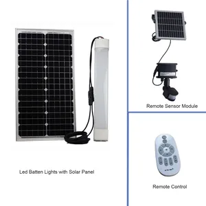 Solar-LED-Lichtleiste mit kabellosem separatem PIR-Bewegungssensor und Fernbedienung