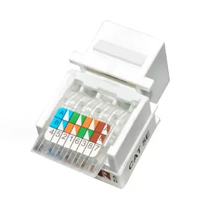 Cat5e Módulo de Rede Conector Keystone Sem Ferramentas Cabo de Rede Computador Telefone Soquete de Informação RJ45