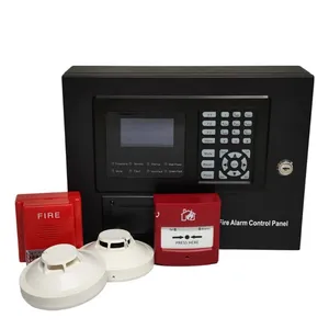 1 Painel de Controle de Alarme de Incêndio Endereçável em Loop 254 Dispositivos Exibição LED Can Bus Gabinete Metálico Sistema Facp
