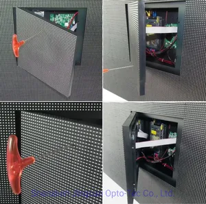 Placa de LED Programável P6.67 Módulo de LED para Serviço Frontal Externo 320*320mm Placa de Exibição de LED para Publicidade em Vídeo Externa