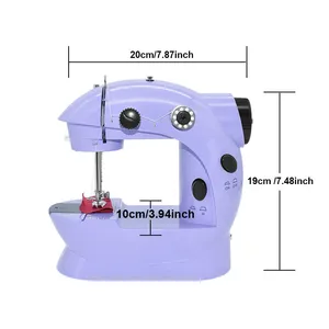 Máquina de Costura Mini, 2-Speed Dual Thread Portátil